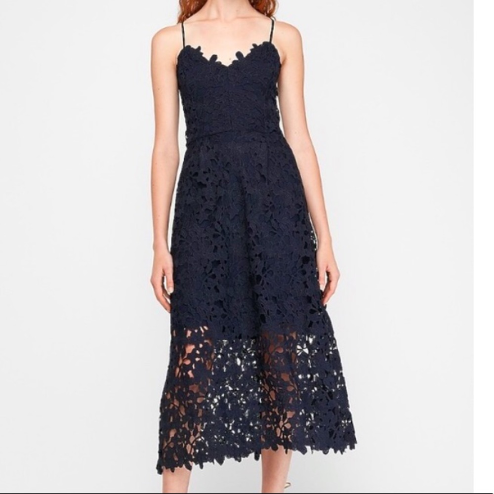 NEW Express Black Lace Formal dress